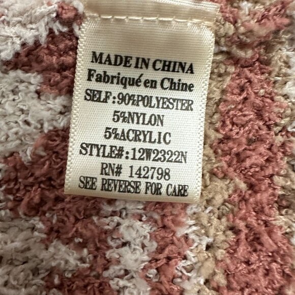 New In Womens Boho Cardigan Large Geometric Southwest Open Front Rust - Picture 5 of 10